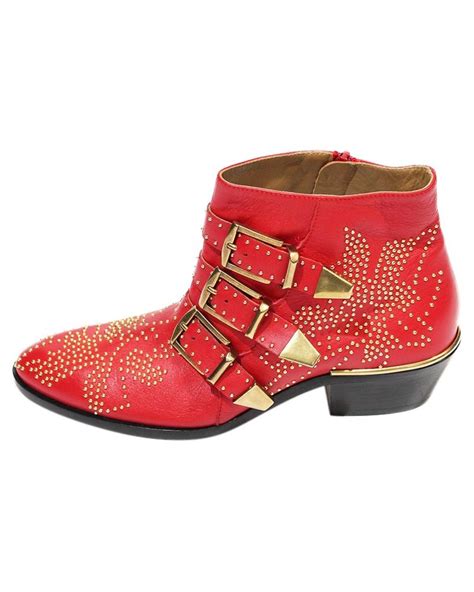 chloe red boots|chloe boots susanna.